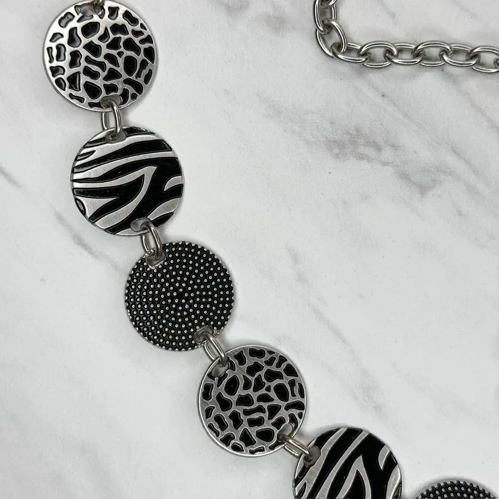 Chico's Animal Print Disc Chain Belt 2X/3X ✨